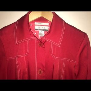 Nine West Red Trench Coat